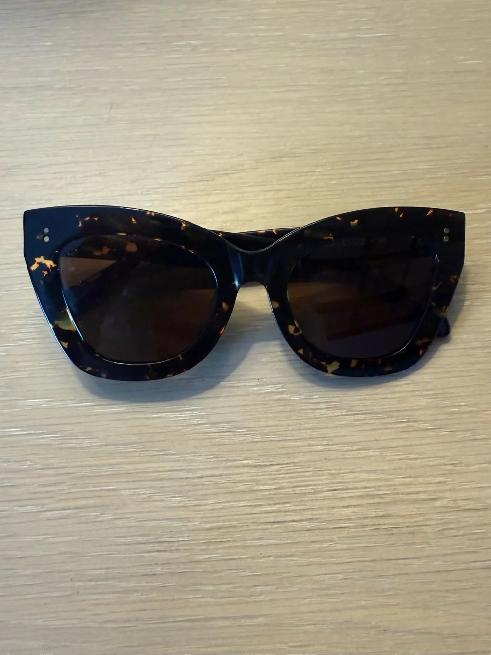KayTran Low Bridge Tortoiseshell Cat Eye Sunglasses